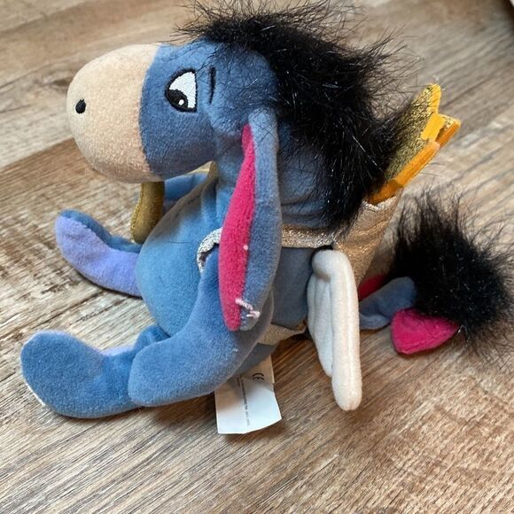 Disney Store Cupid Eeyore Valentines Day Bean Bag Plush Winnie the Pooh 9" - Picture 3 of 11